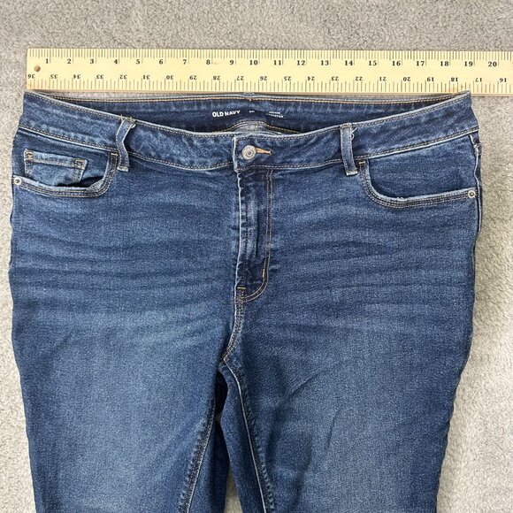 Old Navy Rockstar Super Skinny Jeans Plus Size 20 Mid-Rise Secret Slim Pockets - Picture 9 of 12